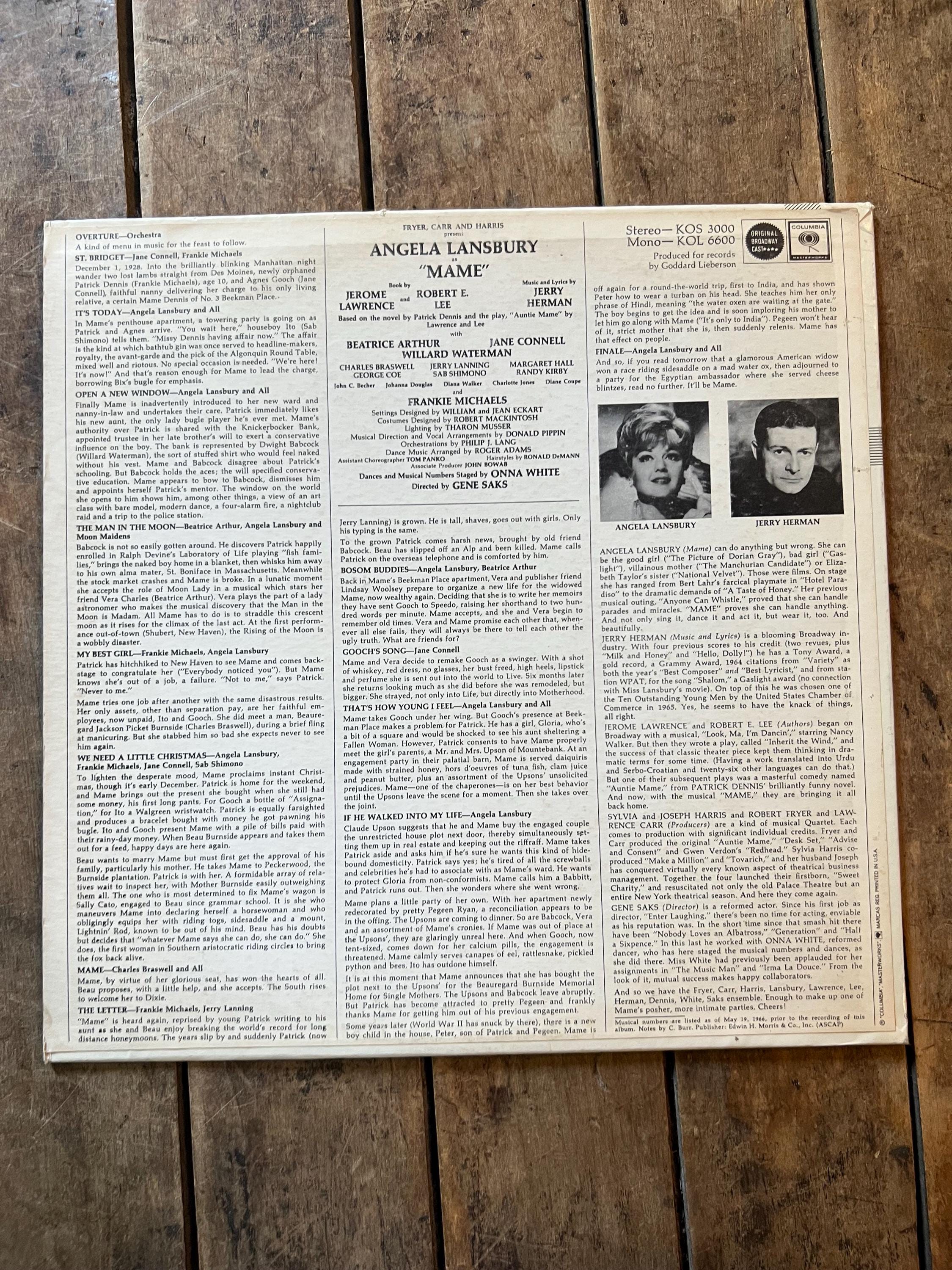 Mame - Angela Lansbury 1969 - Original Cast Recording - Vinyl LP