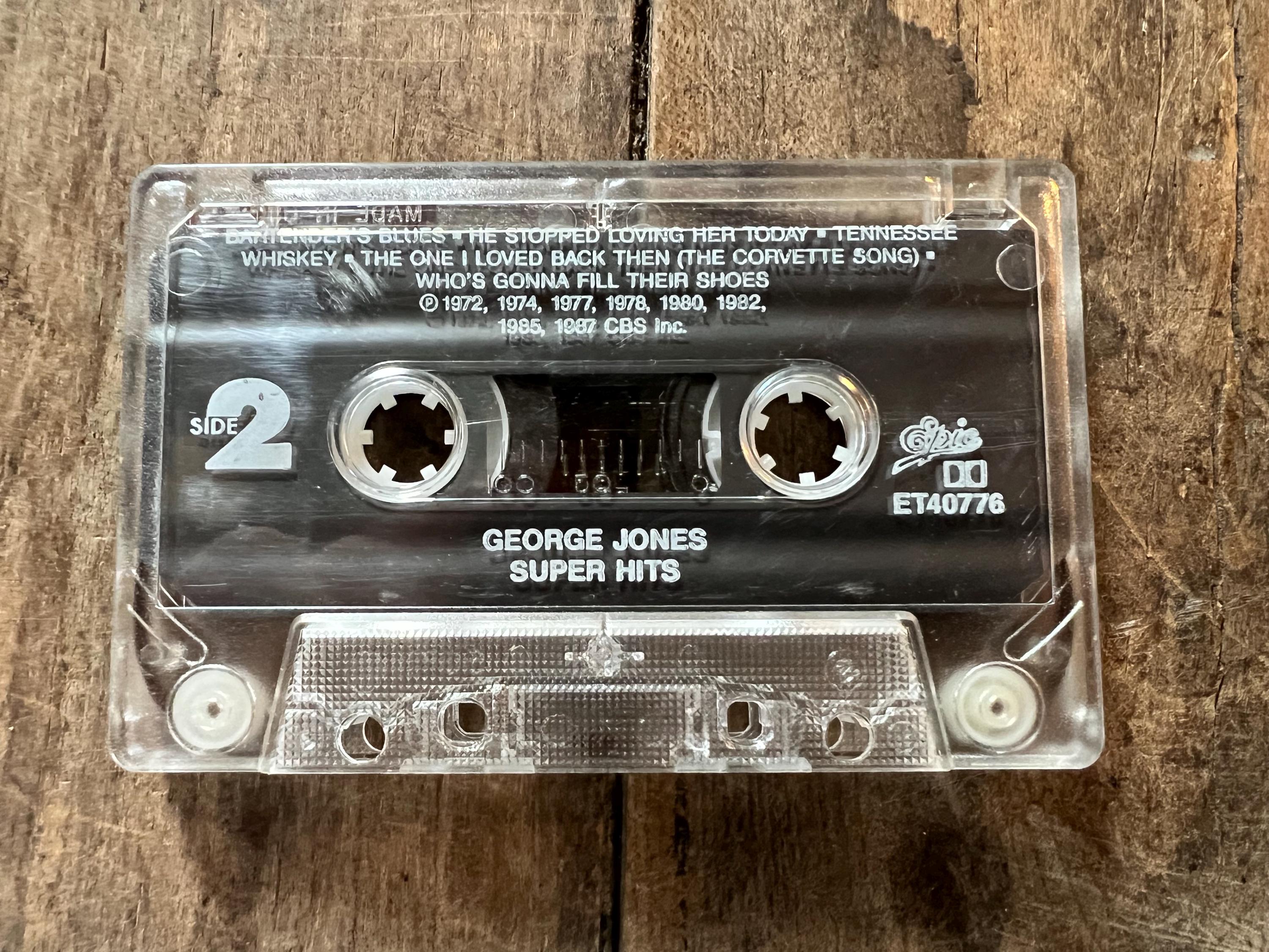 1987 George Jones Super Hits Cassette Tape - Epic Records - Country Music