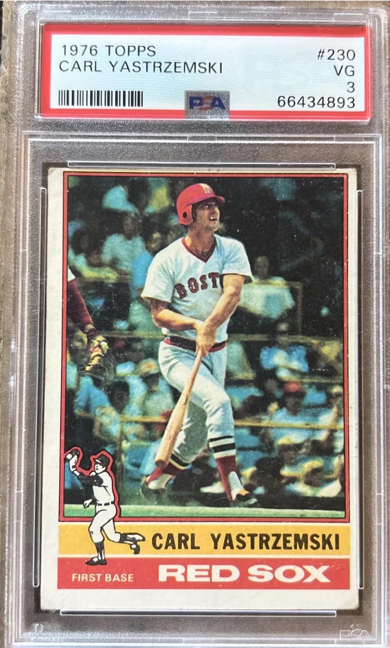 1976 Topps Carl Yastrzemski Baseball Card - Boston Red Sox - PSA 3