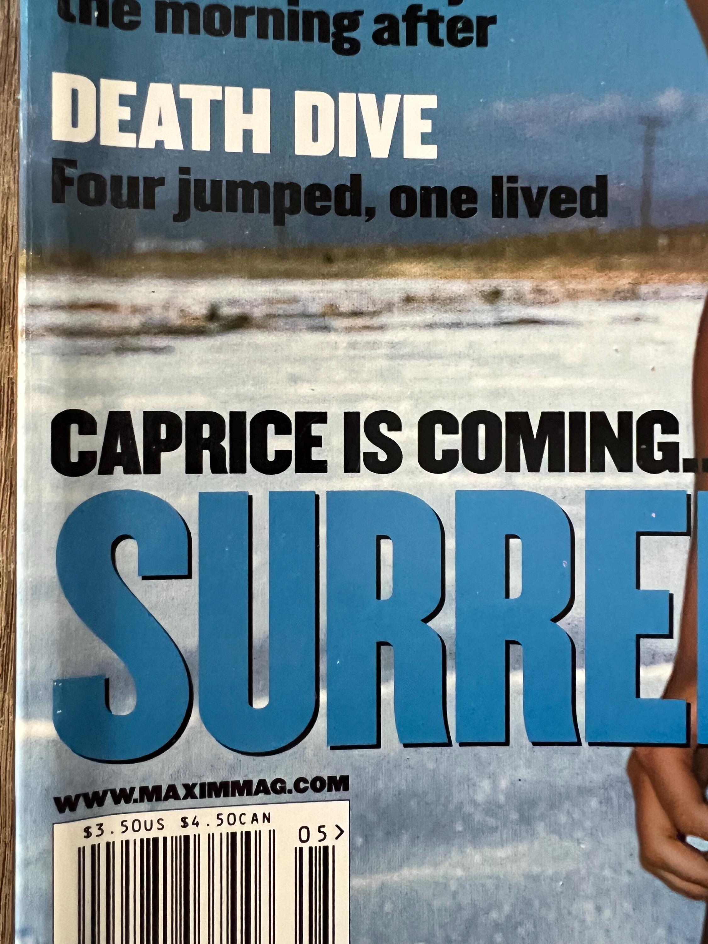 Vintage MAXIM Magazine - May 1999, Caprice Bourret Cover