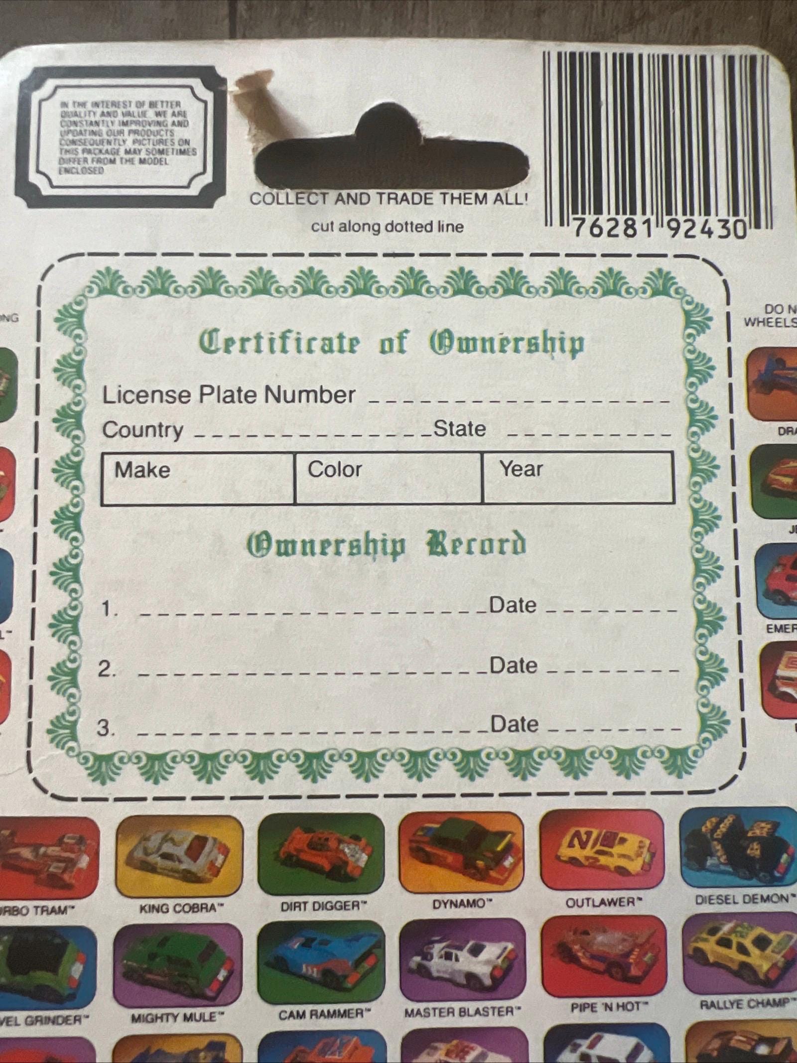 1981 Kenner FAST 111's Mighty Mule Die Cast SUV - Sealed on Card