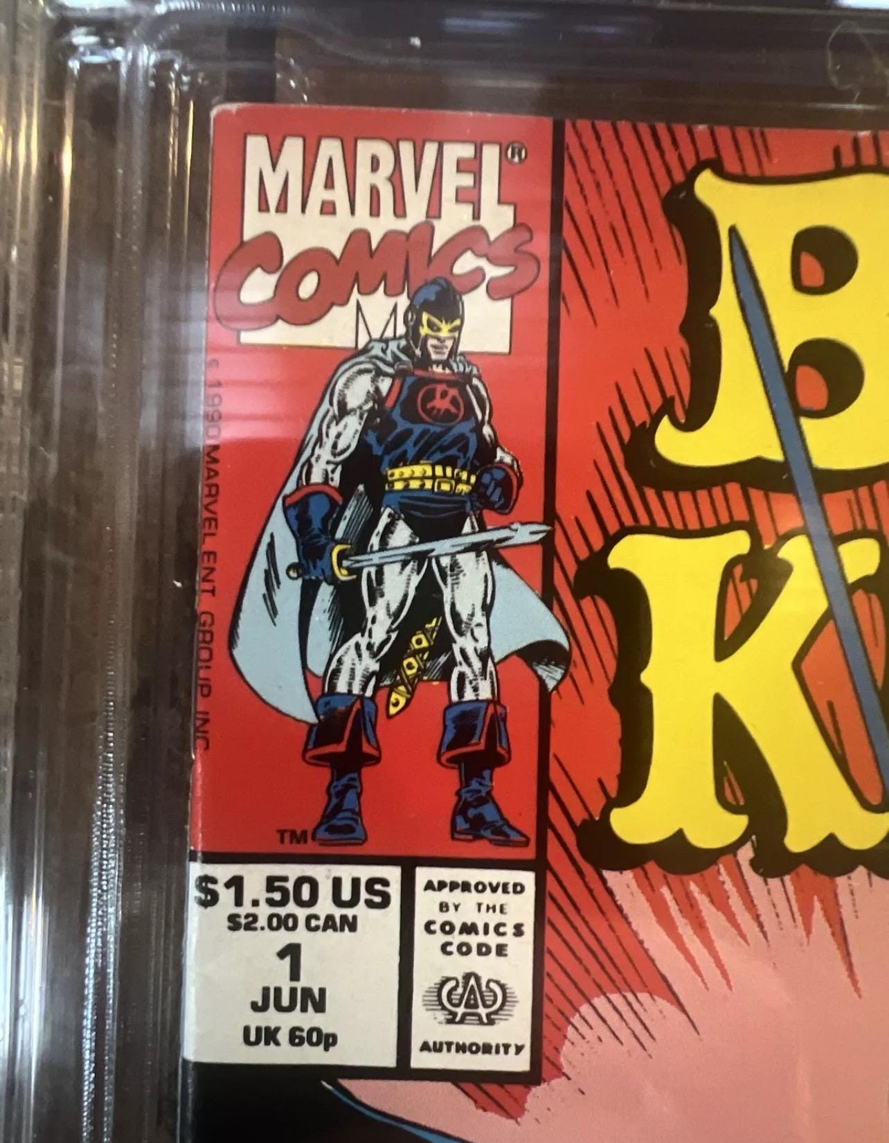 1990 BLACK KNIGHT #1 ( Dane Whitman ) Original - Marvel Comics - CGC Graded 6.0 - Original Black Knight Returns