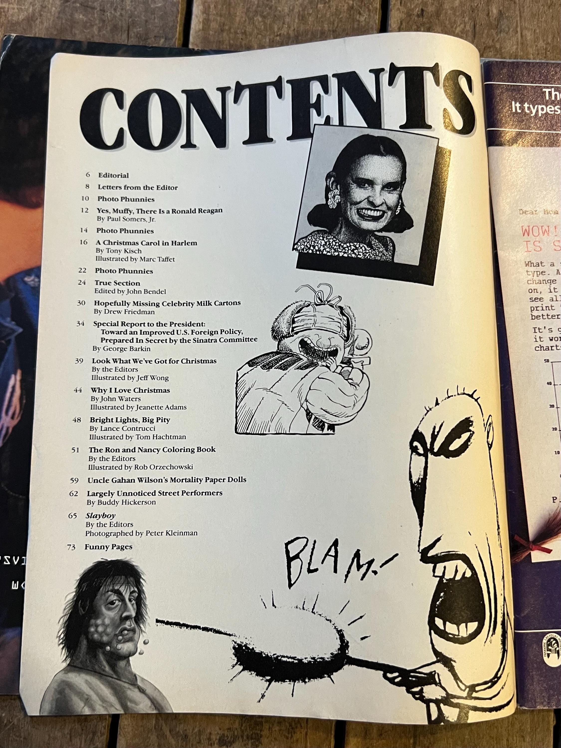 Vintage National Lampoon Magazine (December 1985) Featuring Ronald Regan
