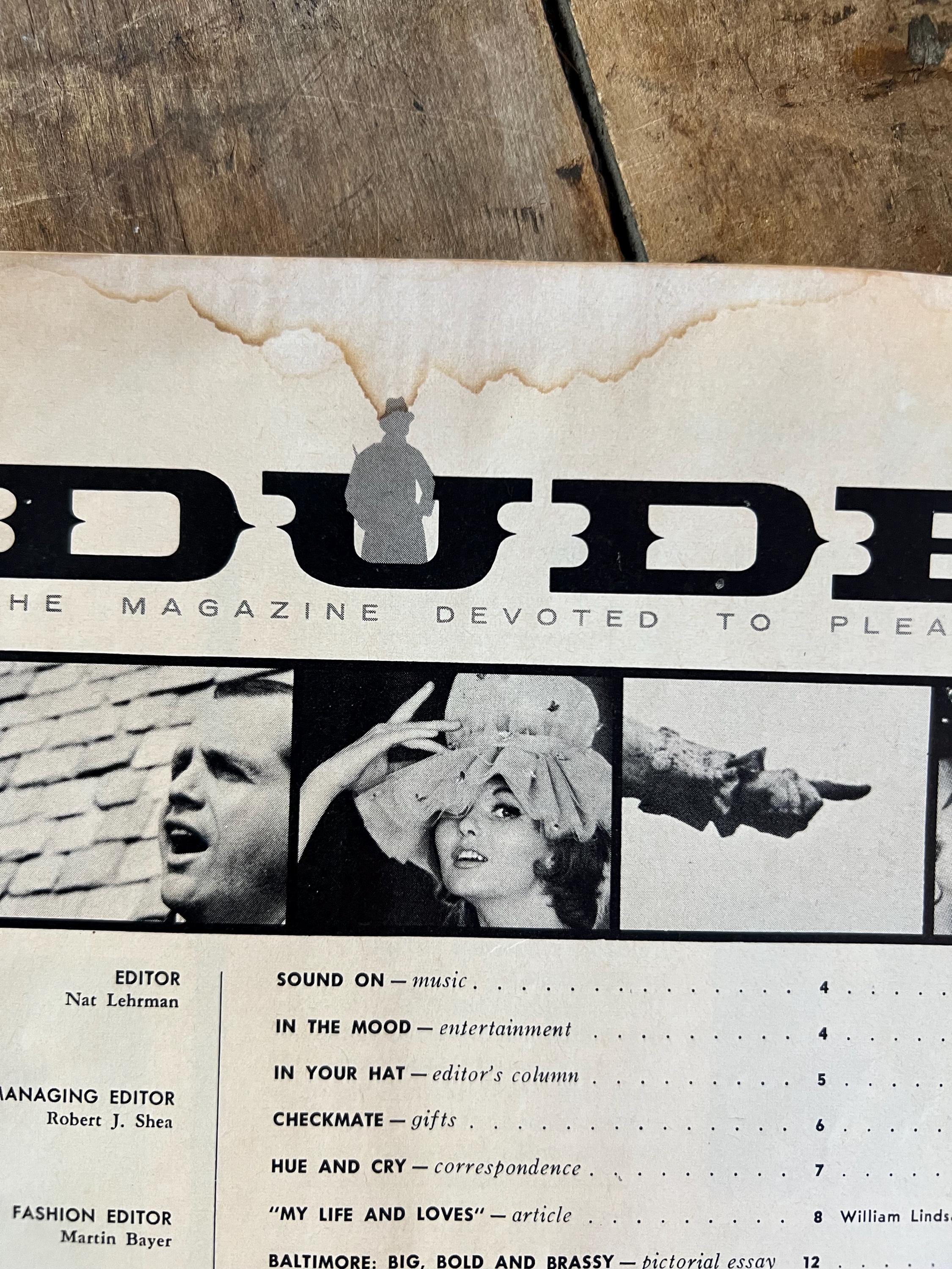 Vintage The DUDE Magazine September 1962: Rare 1960s Collectible Men’s Magazine