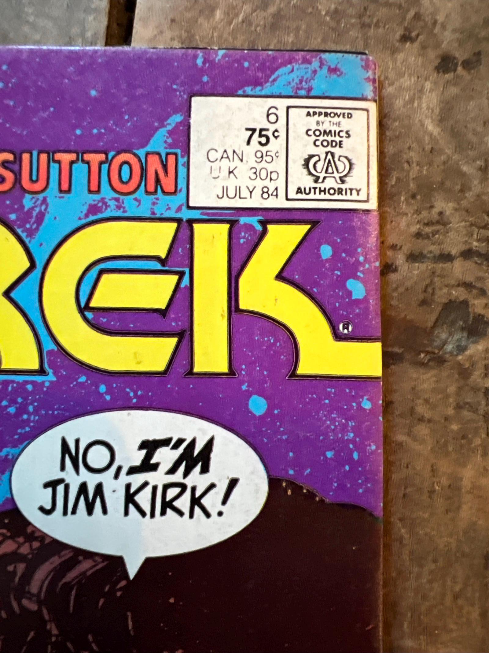 Star Trek #6 Direct Edition (1984) DC COMICS - Captain Kirk Cover 75 Cents