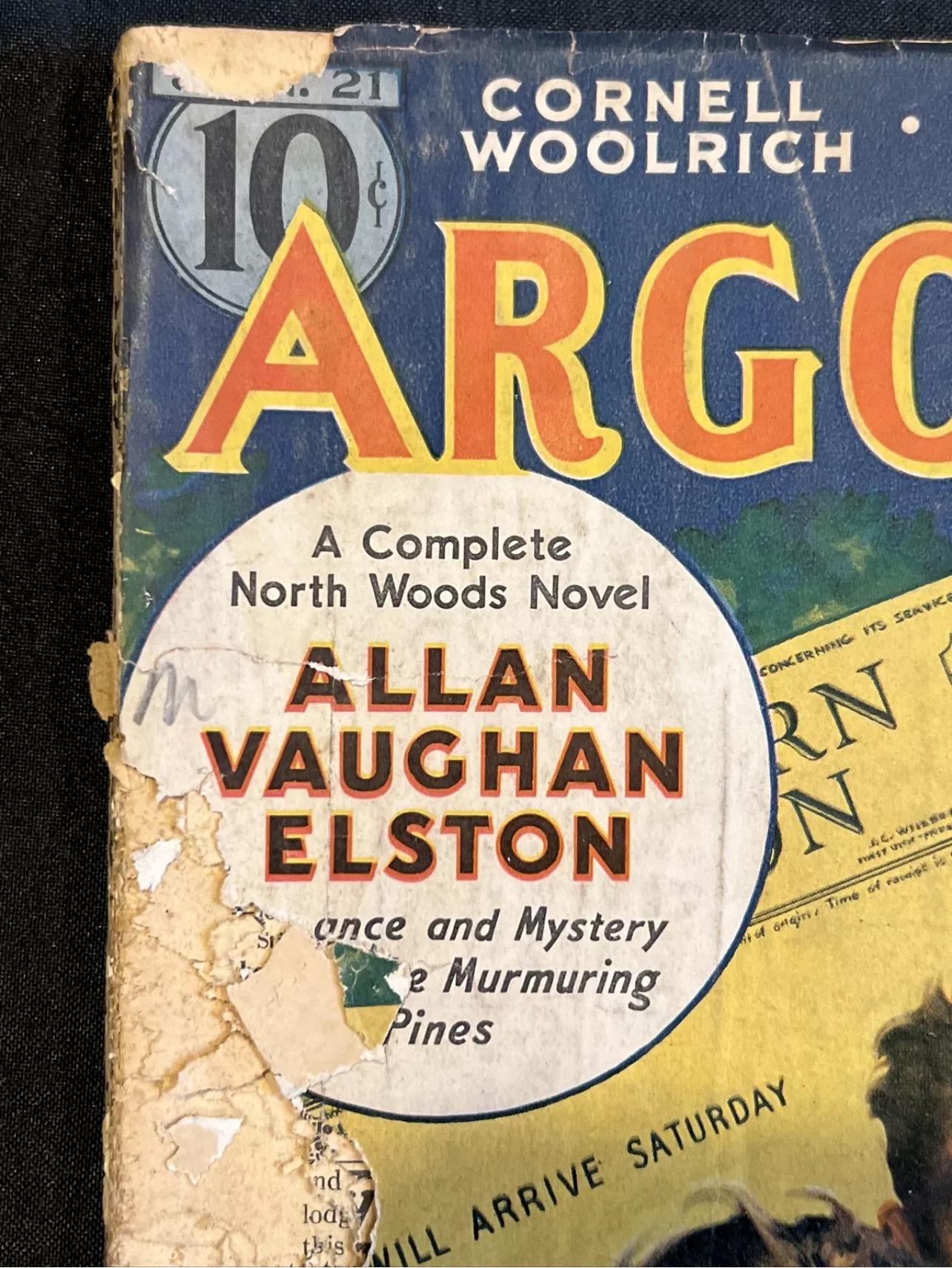 Vintage Argosy Weekly Pulp Magazine - January 21, 1939