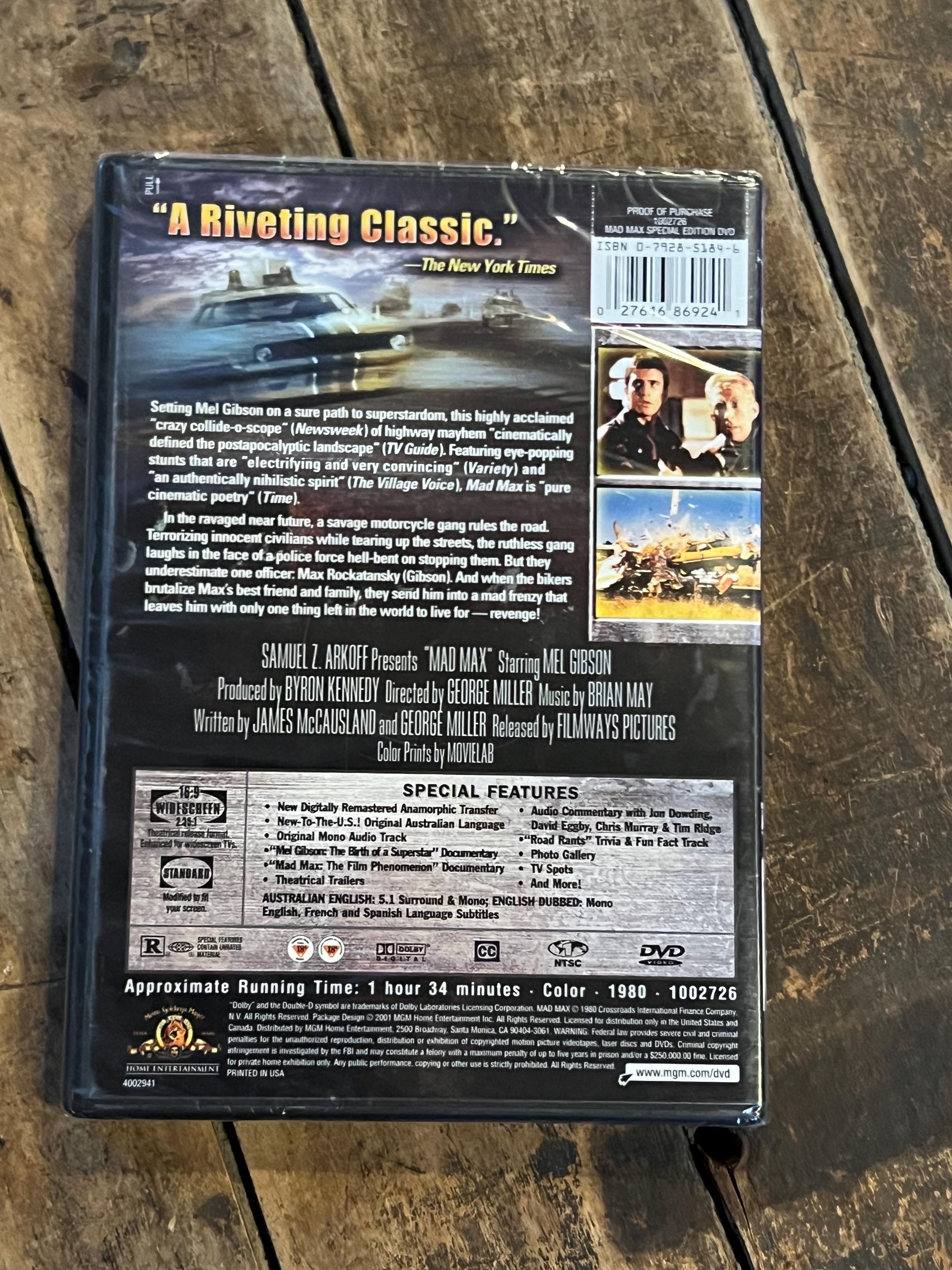 Mad Max ( DVD Special Edition 1979 ) Mel Gibson - New Sealed - Cult Classic