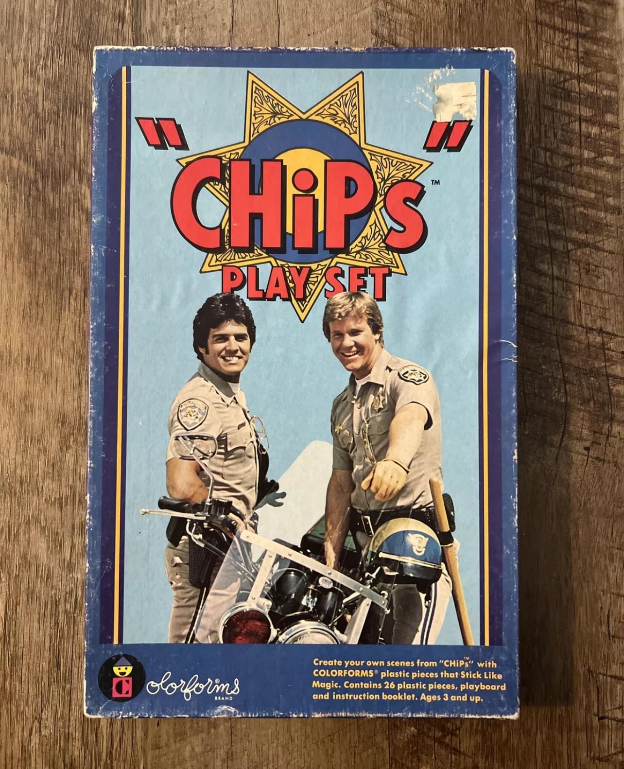 Vintage 1981 Colorforms - CHiPs - Play Set #651 - Original Box - 1980s TV Show