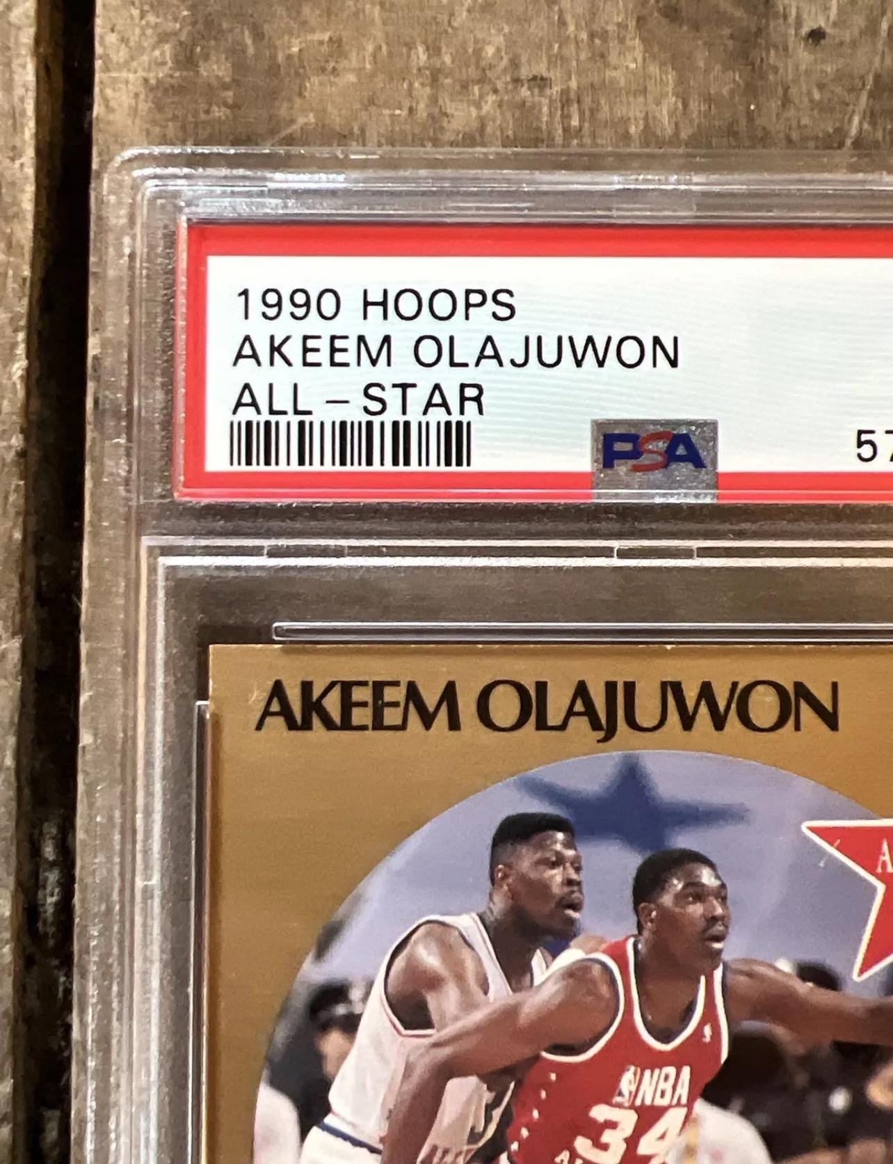 Akeem Olajuwon 1990 NBA Hoops All-Star Card - PSA 9 Mint