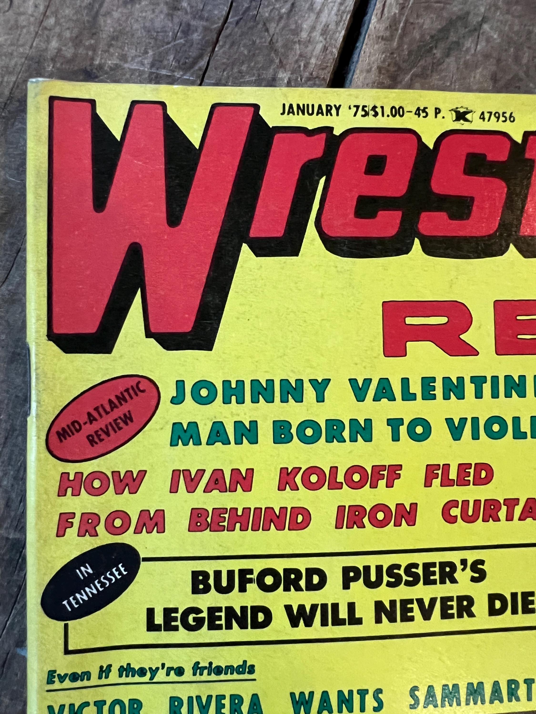 Wrestling Revue Magazine - January 1975 Issue - WWF / WWE / WWWF Star Dean Ho