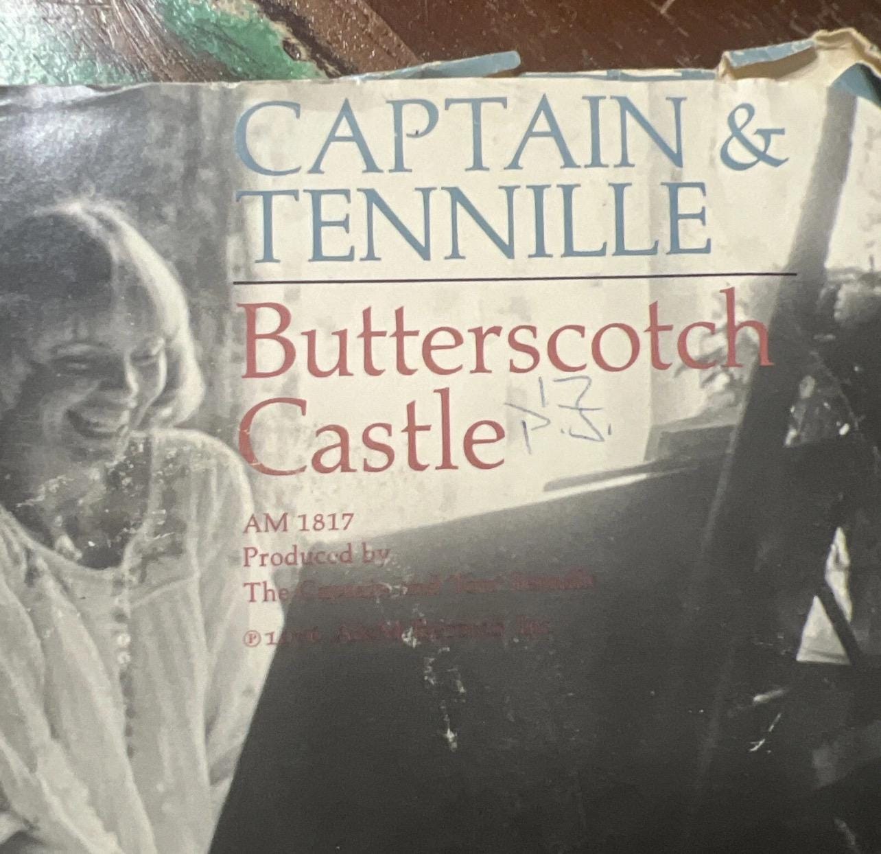 CAPTAIN & TENNILLE - Butterscotch Castle - Shop Around - 45 Record (1976) Retro Vinyl  - Original  Record