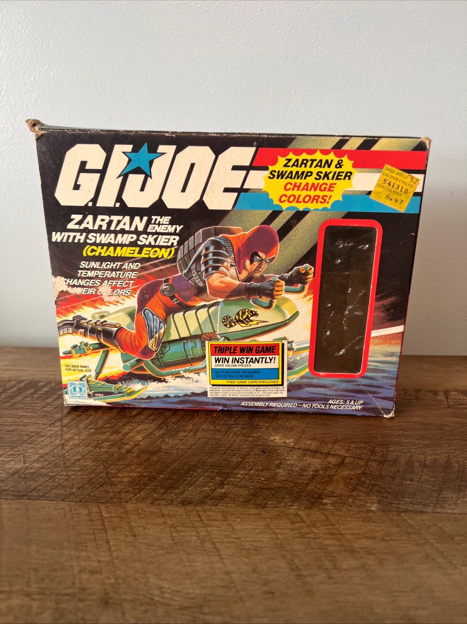 Vintage 1984 GI JOE Zartan Swamp Skier Action Figure with Box