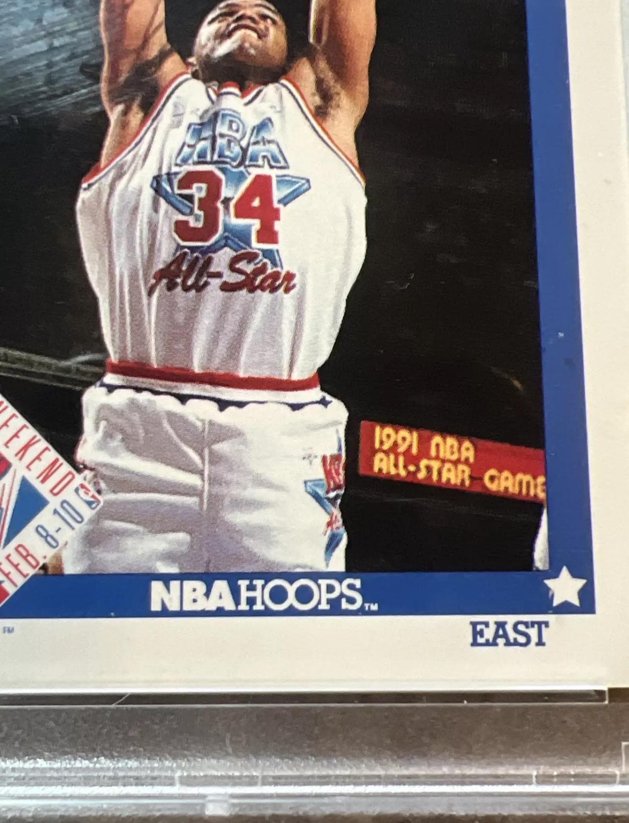 Vintage 1991 NBA Hoops Charles Barkley All-Star Card - PSA 8