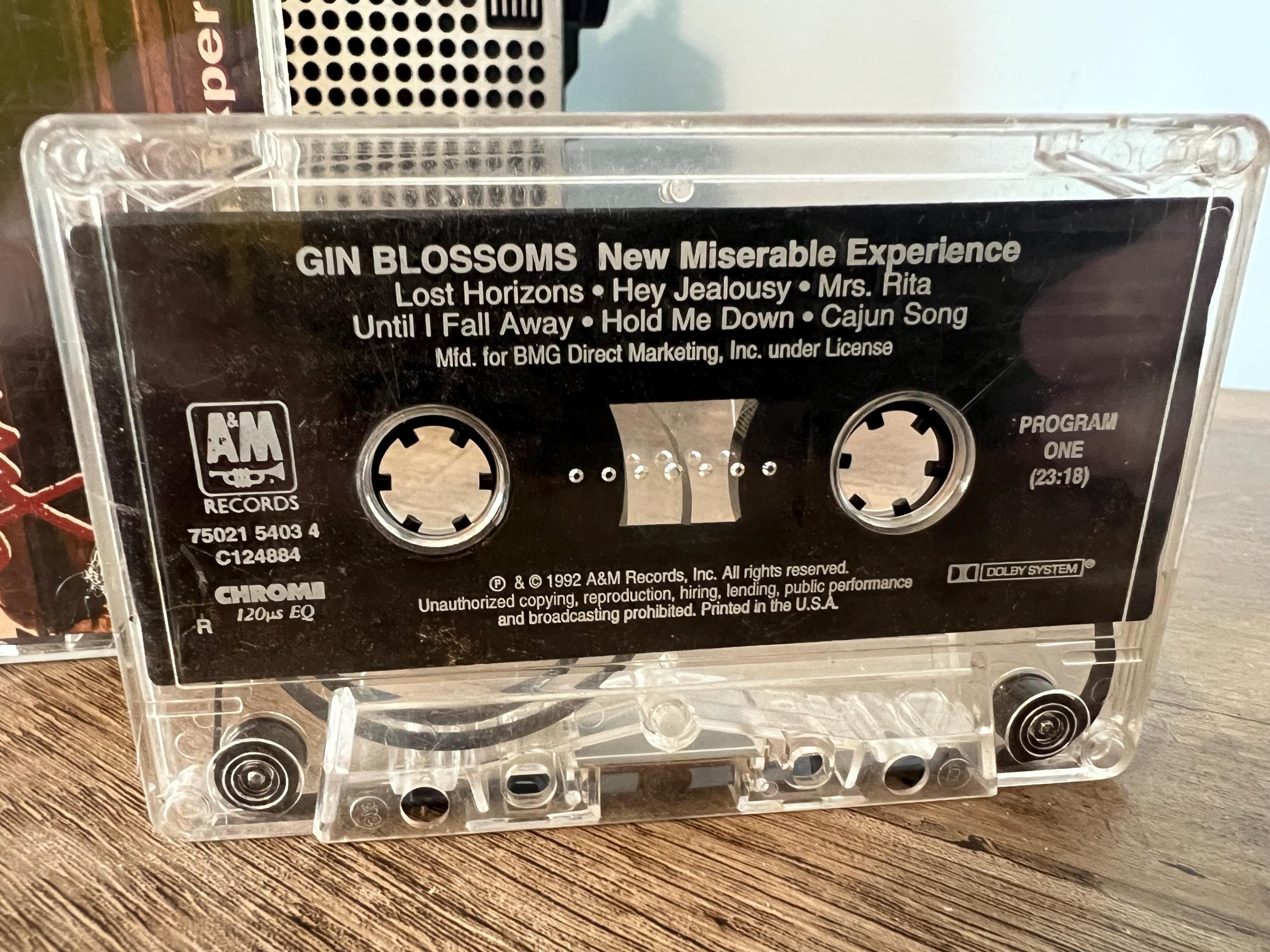 Vintage 1992 Gin Blossoms "New Miserable Experience" Cassette Tape