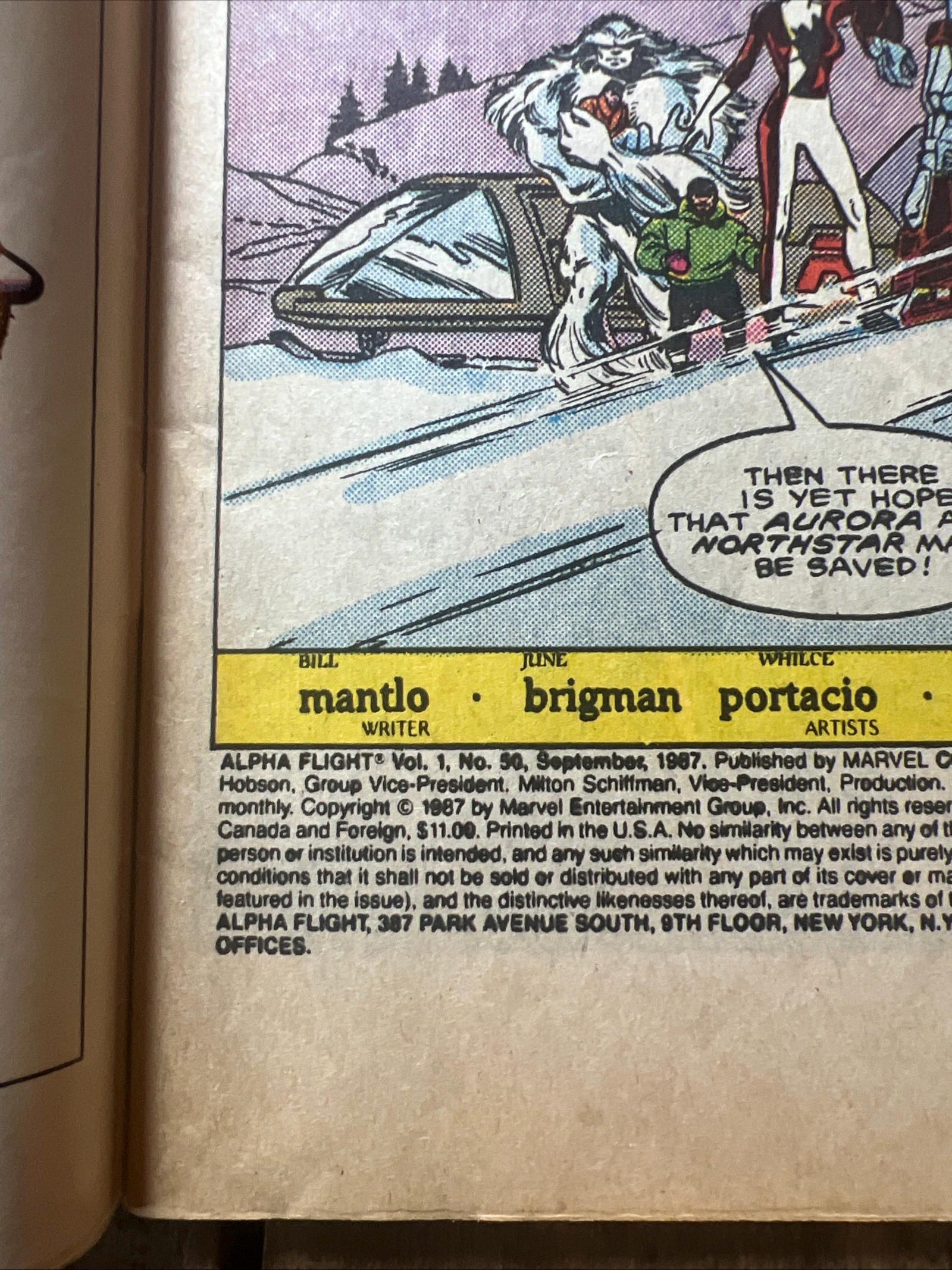 Alpha Flight #50 Newsstand Edition (1987) Marvel Comic Book - Loki Cover Issue