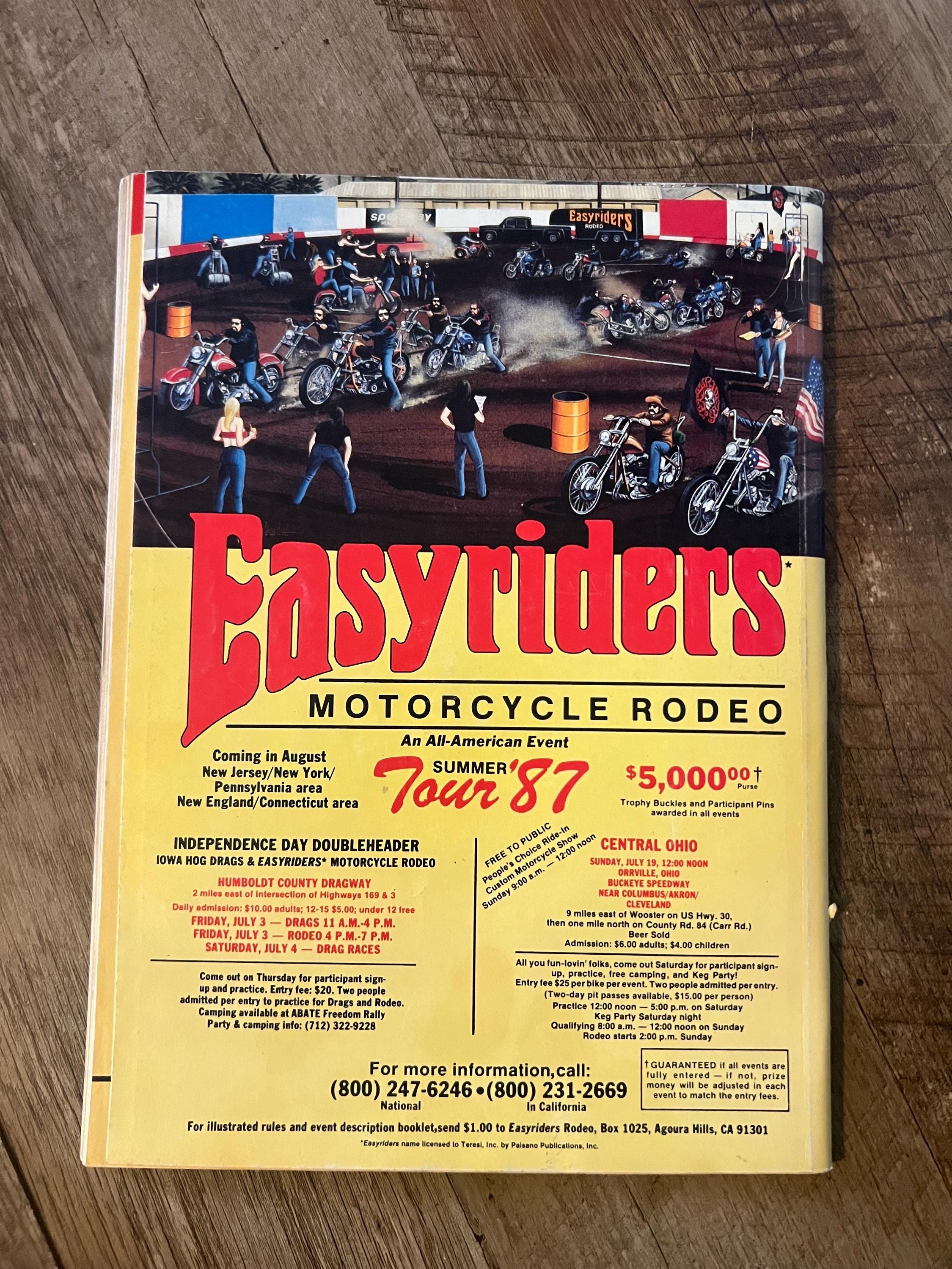 Vintage EASYRIDERS Magazine - August 1987 - Motorcycle Collectible