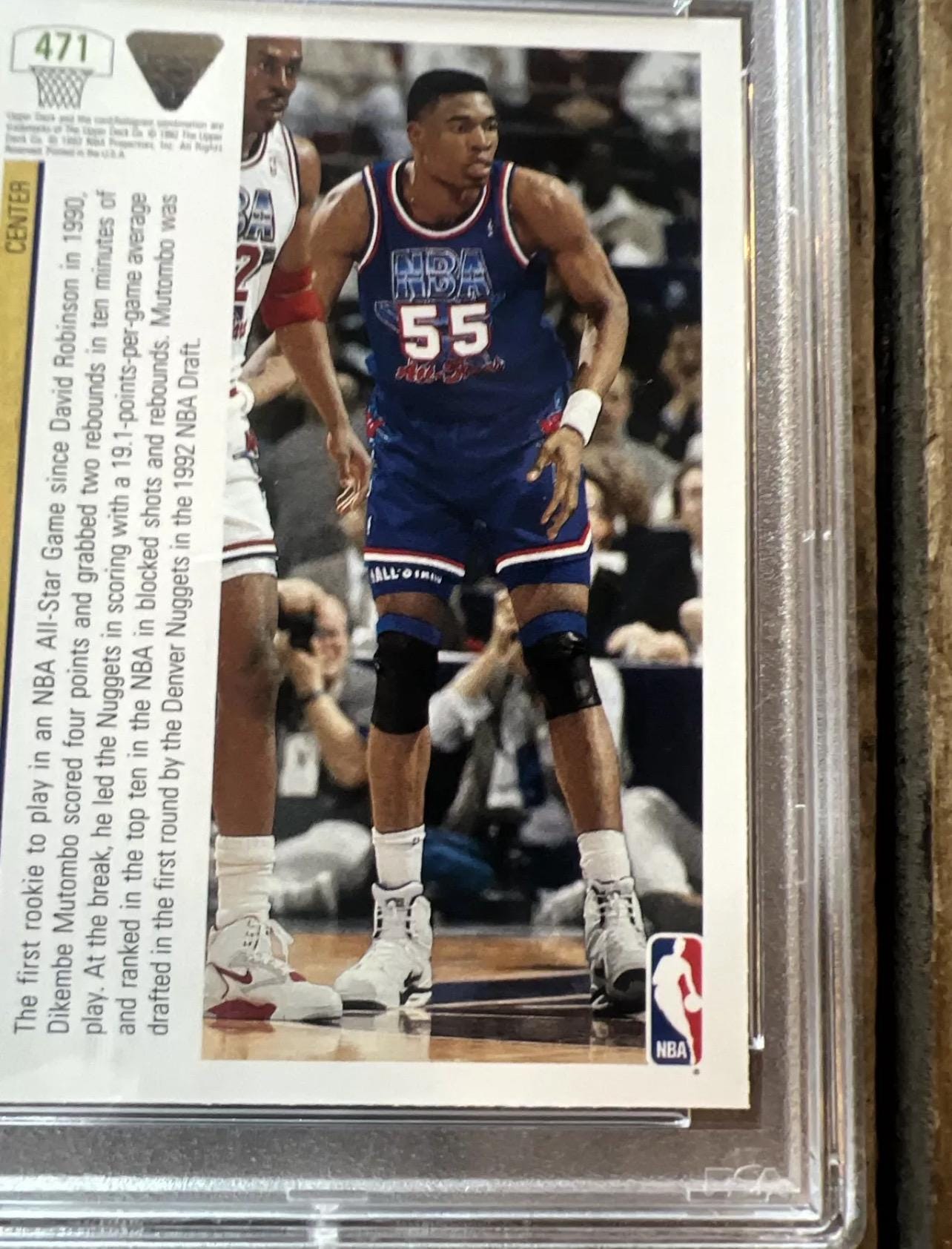 1991 Dikembe Mutombo Upper Deck All-Star Card - PSA 8