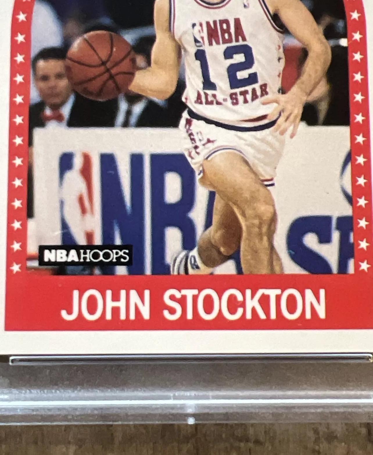 1989 NBA Hoops John Stockton All-Star Card - PSA 6 Graded