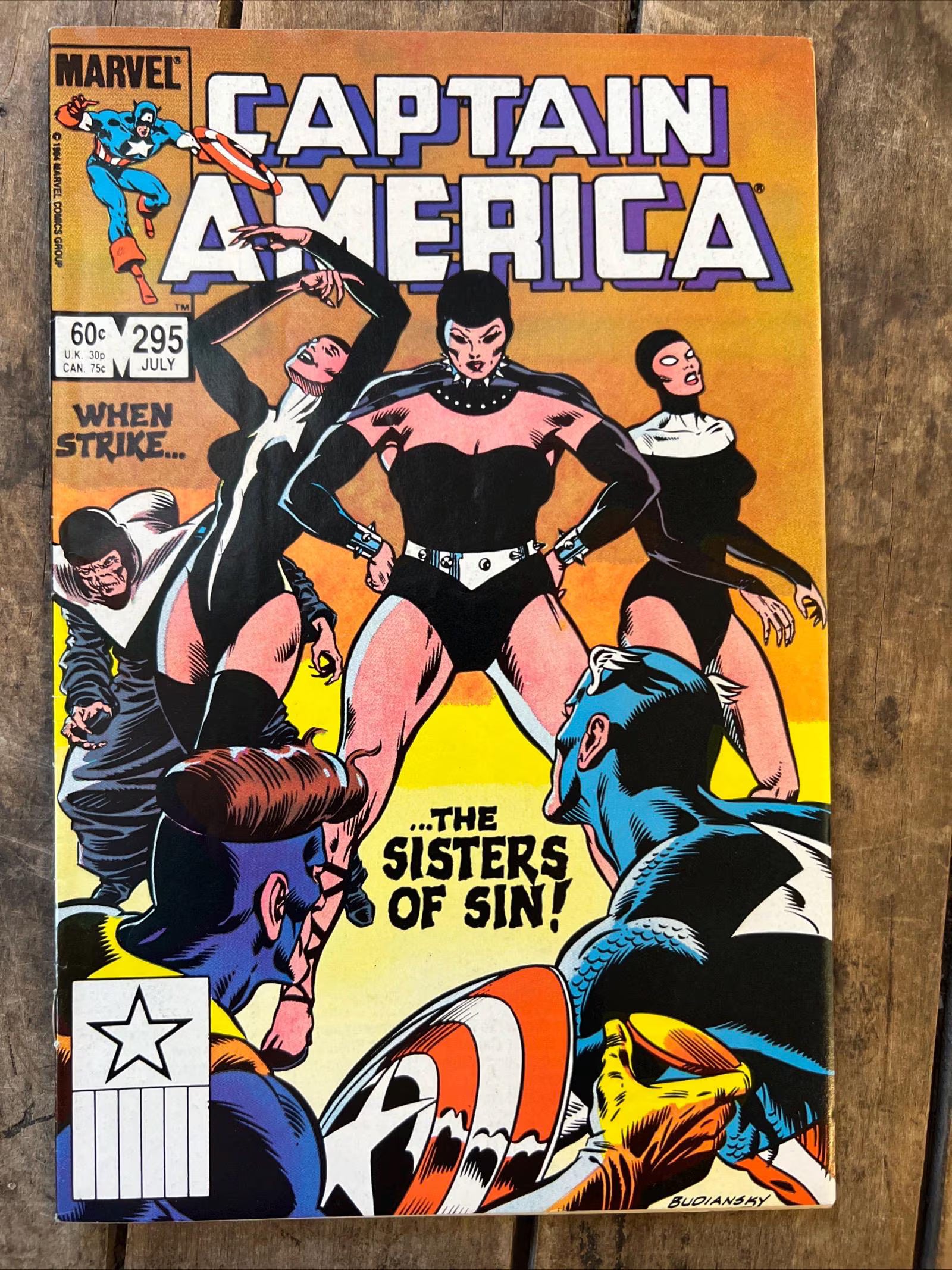 Captain America #295 (1984) Marvel Comics - When Strike …… The Sisters Of Sin!